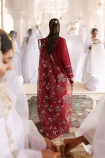 ROUGE FLARE-3PC EMBROIDERED LAWN SUIT | Cross Stitch - Portia Fabrics