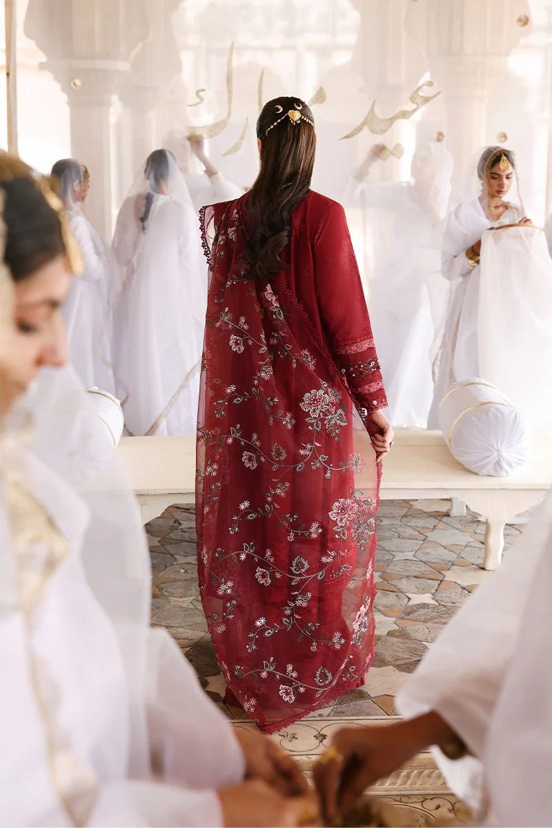 ROUGE FLARE-3PC EMBROIDERED LAWN SUIT | Cross Stitch - Portia Fabrics