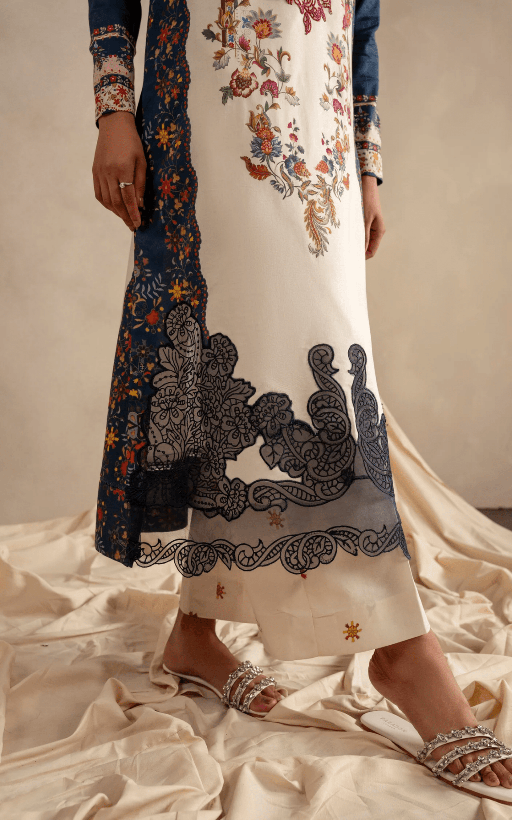 Saffron Soul MSSL-10 | 3pcs Embroidered Unstitched Summer - Portia Fabrics