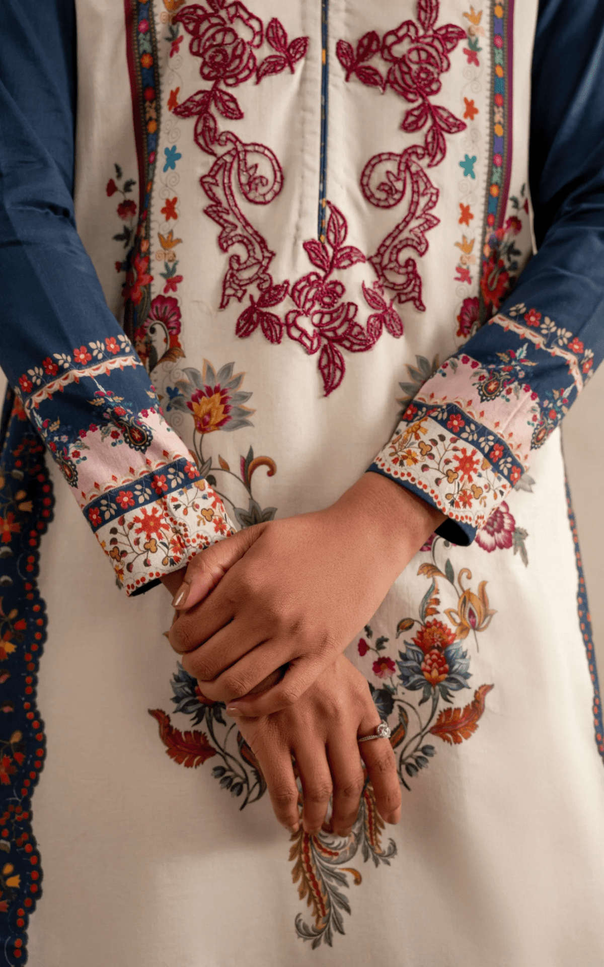 Saffron Soul MSSL-10 | 3pcs Embroidered Unstitched Summer - Portia Fabrics