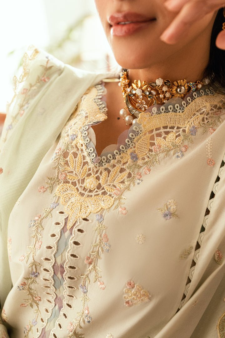 SB-08 Rimsha I Luxury Lawn Eid Edit 2025 I Qalamkar - Portia Fabrics
