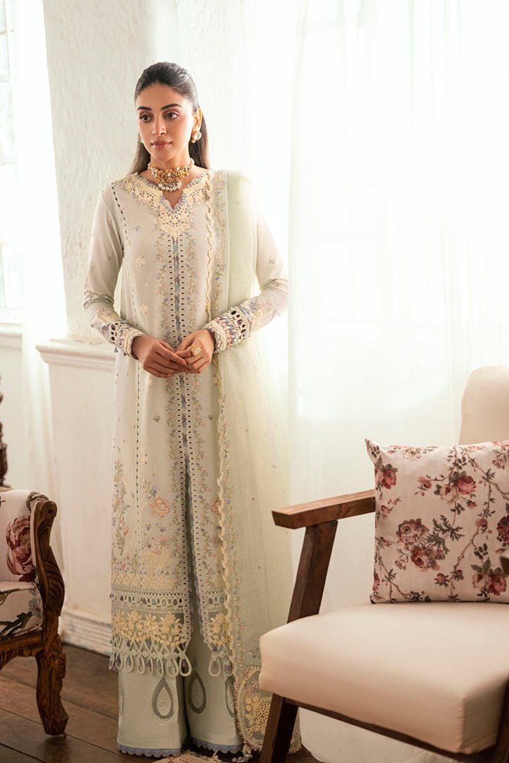 SB-08 Rimsha I Luxury Lawn Eid Edit 2025 I Qalamkar - Portia Fabrics