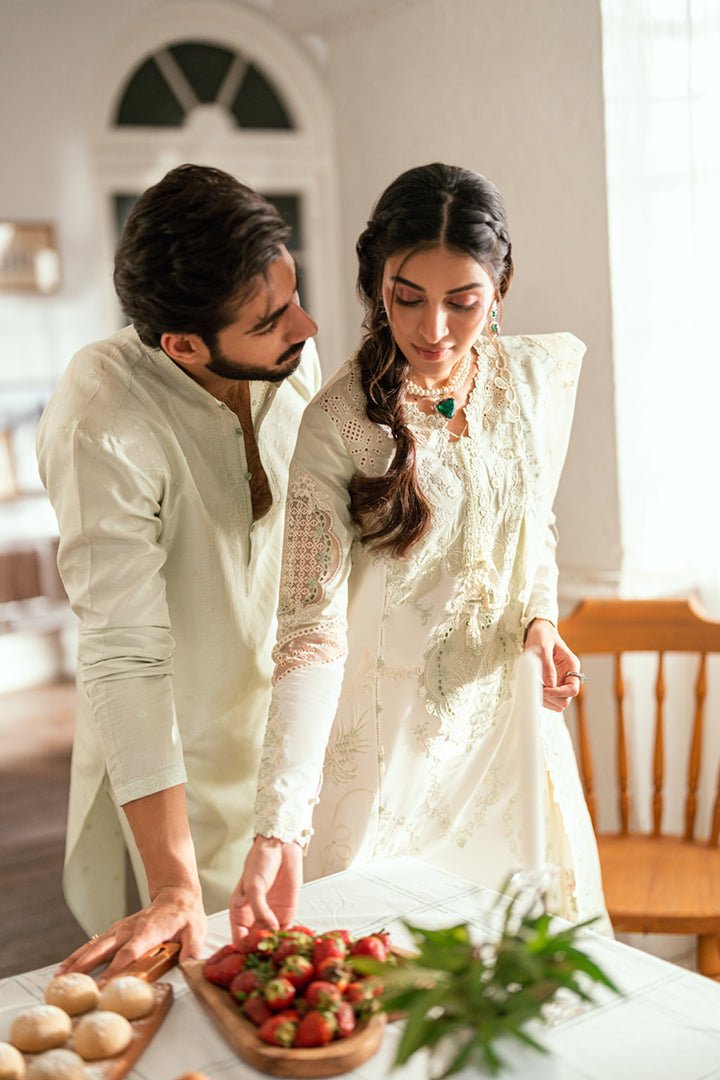 SB-10 Nadia I Luxury Lawn Eid Edit 2025 I Qalamkar - Portia Fabrics