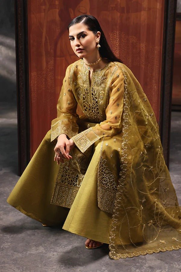 Shola-e-Noor I Saffron - Portia Fabrics