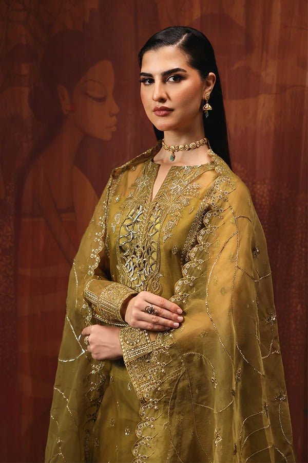 Shola-e-Noor I Saffron - Portia Fabrics