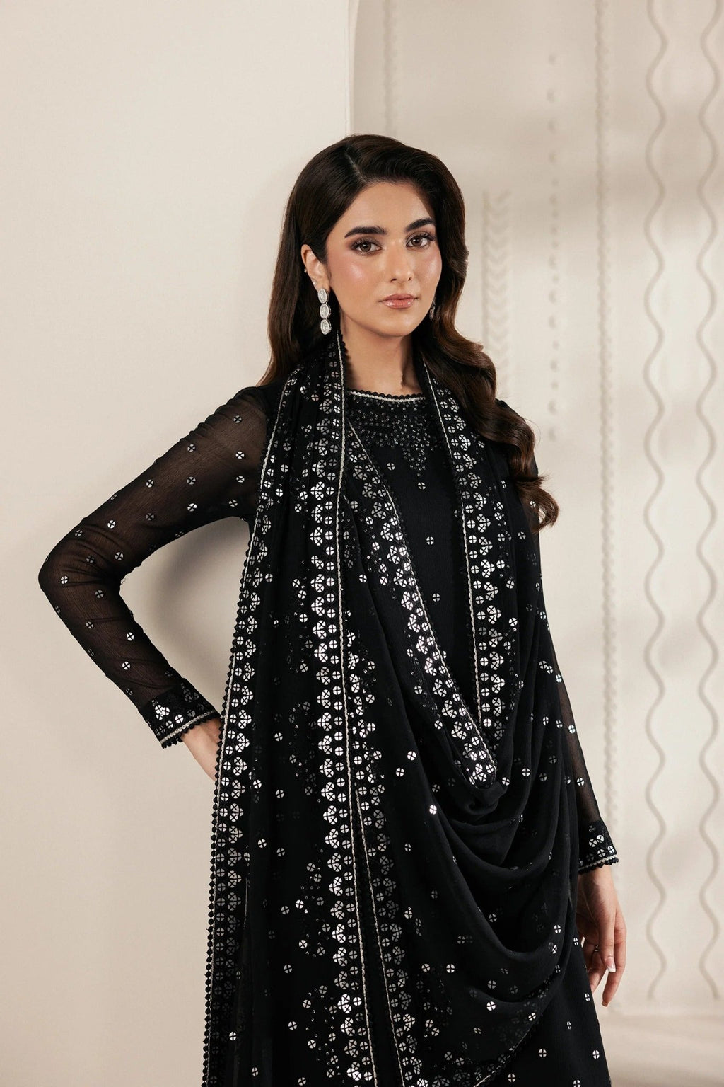 SIYARA | Bayaan Chiffon | Zarif - Portia Fabrics