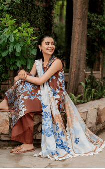 Sun-Kissed Sand MSSL-08 | 3pcs Embroidered Unstitched Summer - Portia Fabrics