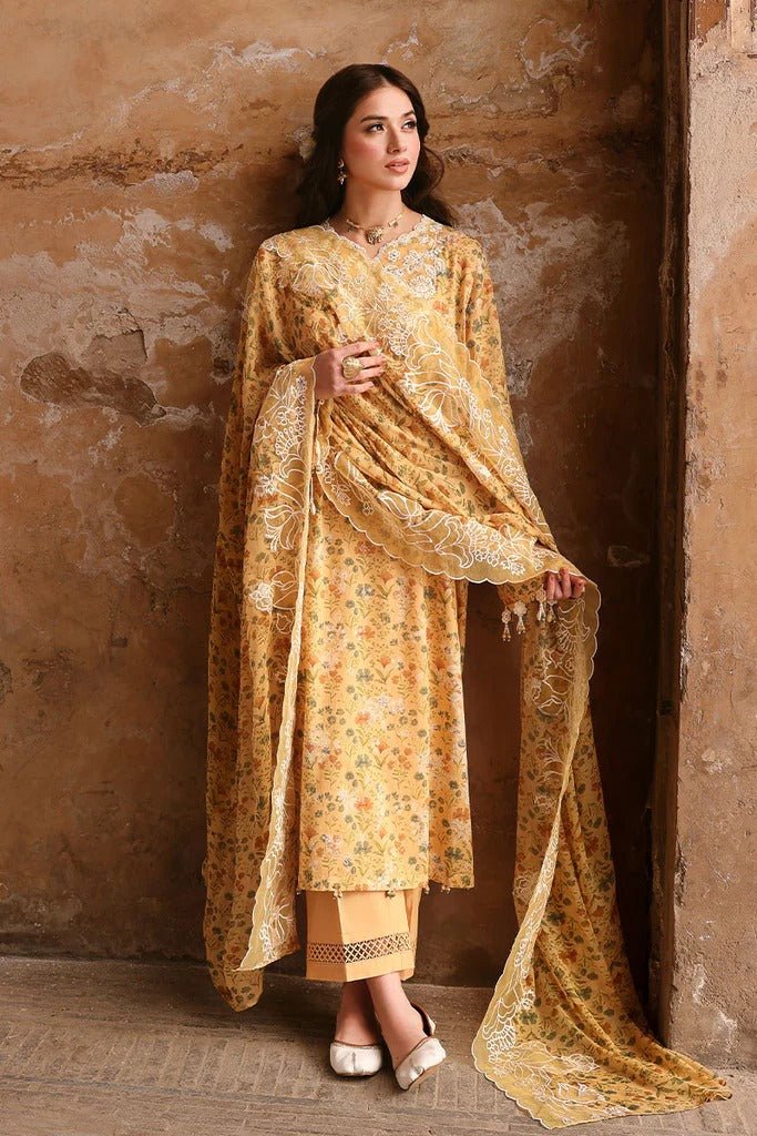 SUNLIT HUE-3PC PRINTED LAWN SUIT | Cross Stitch - Portia Fabrics