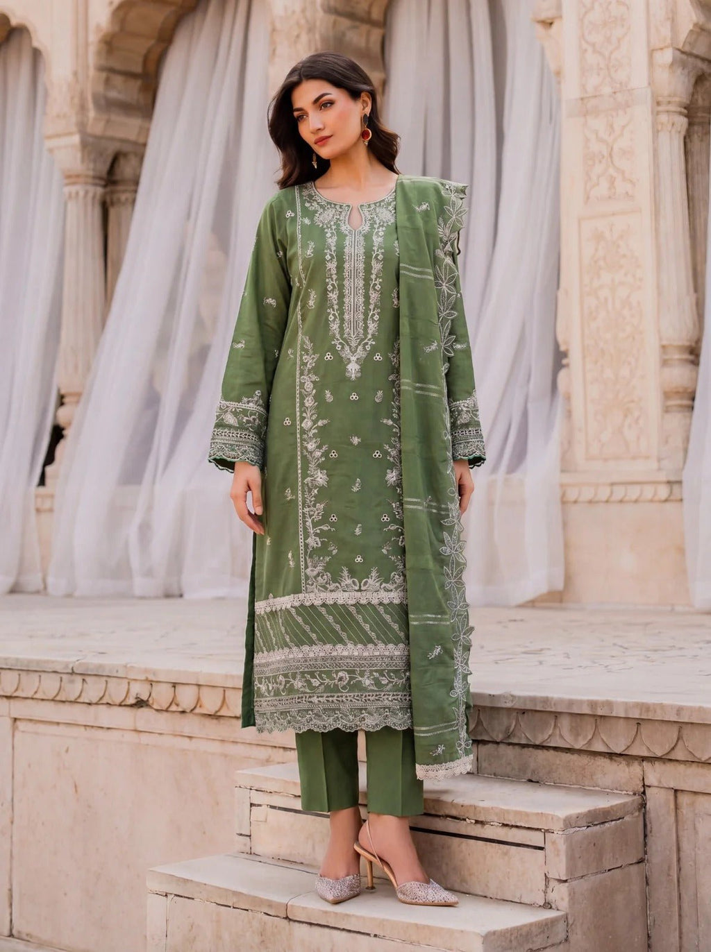 UKL08 | 3 PC UNSTITCHED SAFIRA COLLECTION | SAFWA - Portia Fabrics