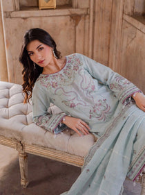 UKL10 | 3 PC UNSTITCHED SAFIRA COLLECTION | SAFWA - Portia Fabrics