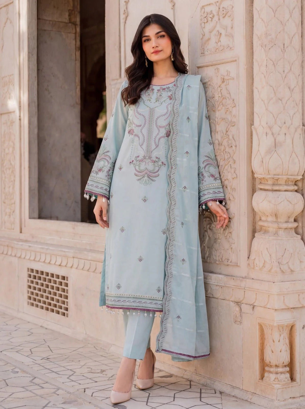 UKL10 | 3 PC UNSTITCHED SAFIRA COLLECTION | SAFWA - Portia Fabrics