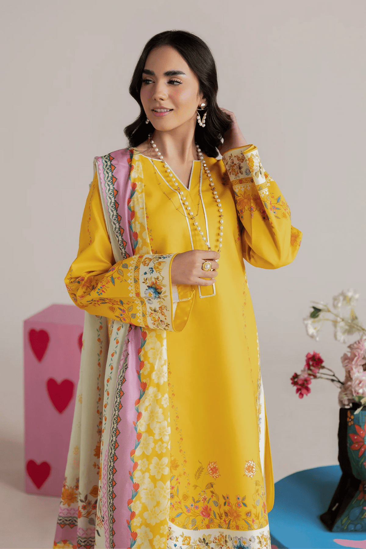 Unstitched Cord 06 I Amal Summer Prints 2Pc I Rajbari - Portia Fabrics