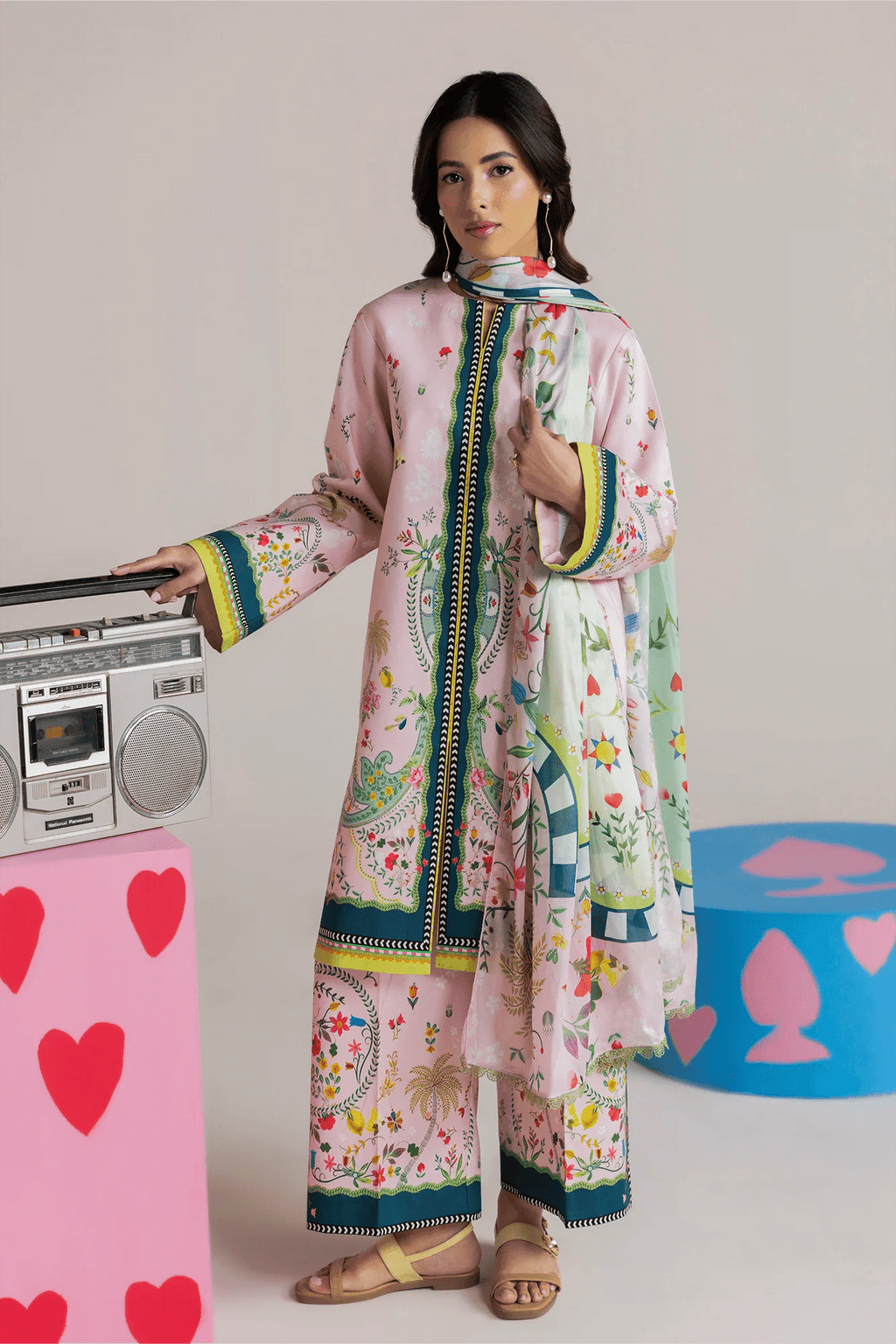 Unstitched Cord 11 I Amal Summer Prints 2Pc I Rajbari - Portia Fabrics