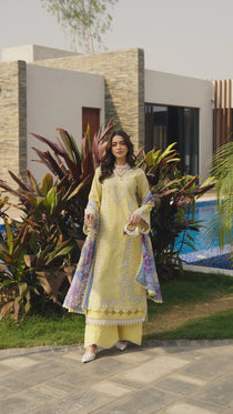 Vanilla Daisy | Luxury Lawn 26 | Aylin - Portia Fabrics
