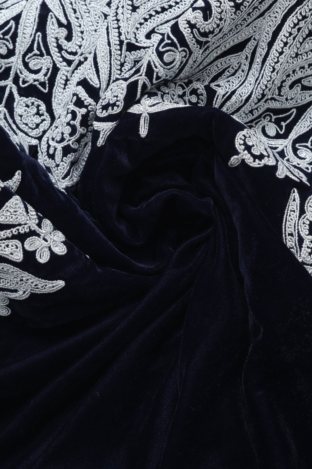 Velvet Dori Work Shawl - Portia Fabrics