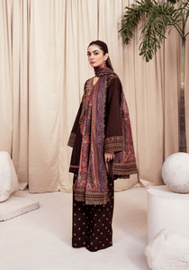 VELVET EMBER I The Winter Edt- Luxe Pret '25 I Zarqash - Portia Fabrics