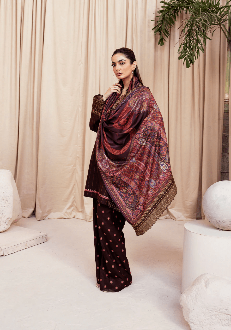 VELVET EMBER I The Winter Edt- Luxe Pret '25 I Zarqash - Portia Fabrics