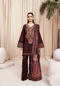 VELVET EMBER I The Winter Edt- Luxe Pret '25 I Zarqash - Portia Fabrics