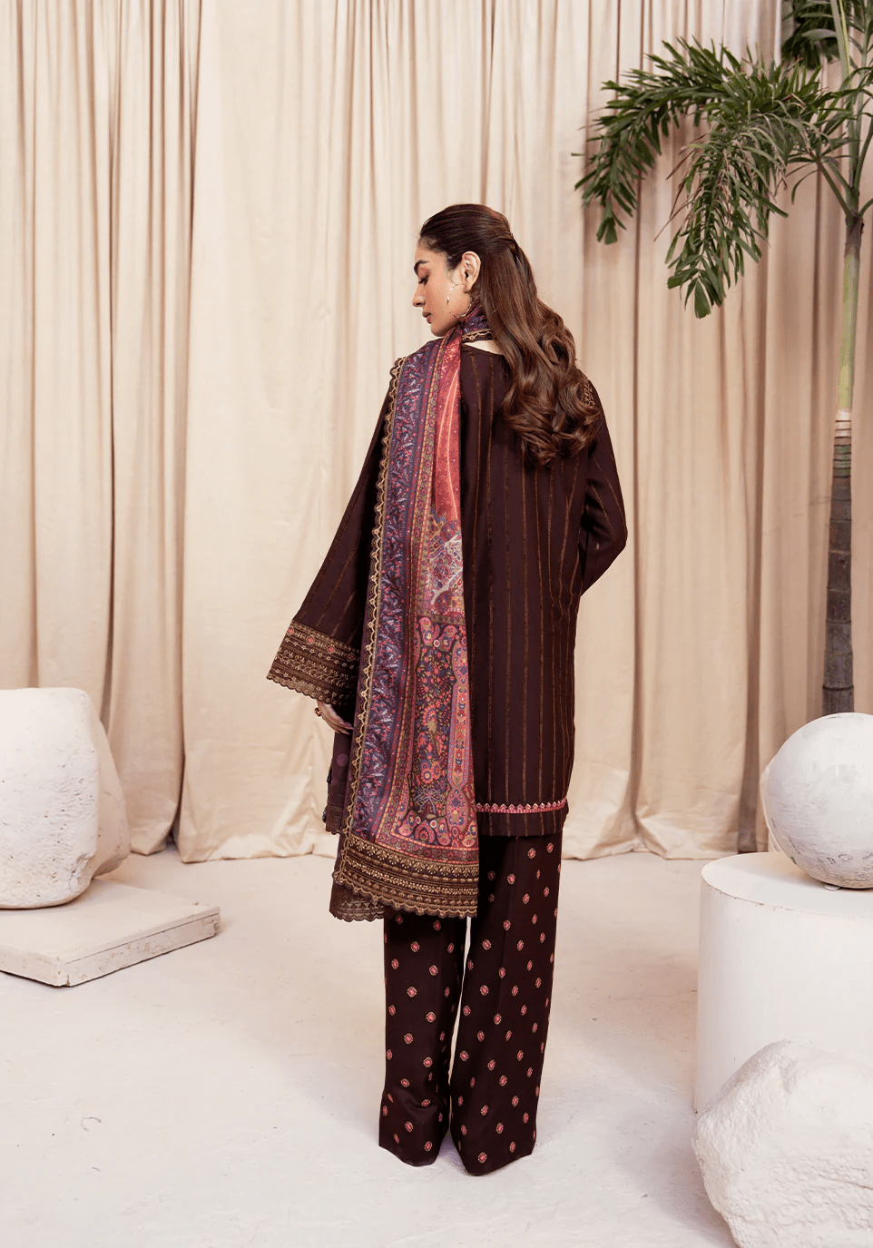 VELVET EMBER I The Winter Edt- Luxe Pret '25 I Zarqash - Portia Fabrics