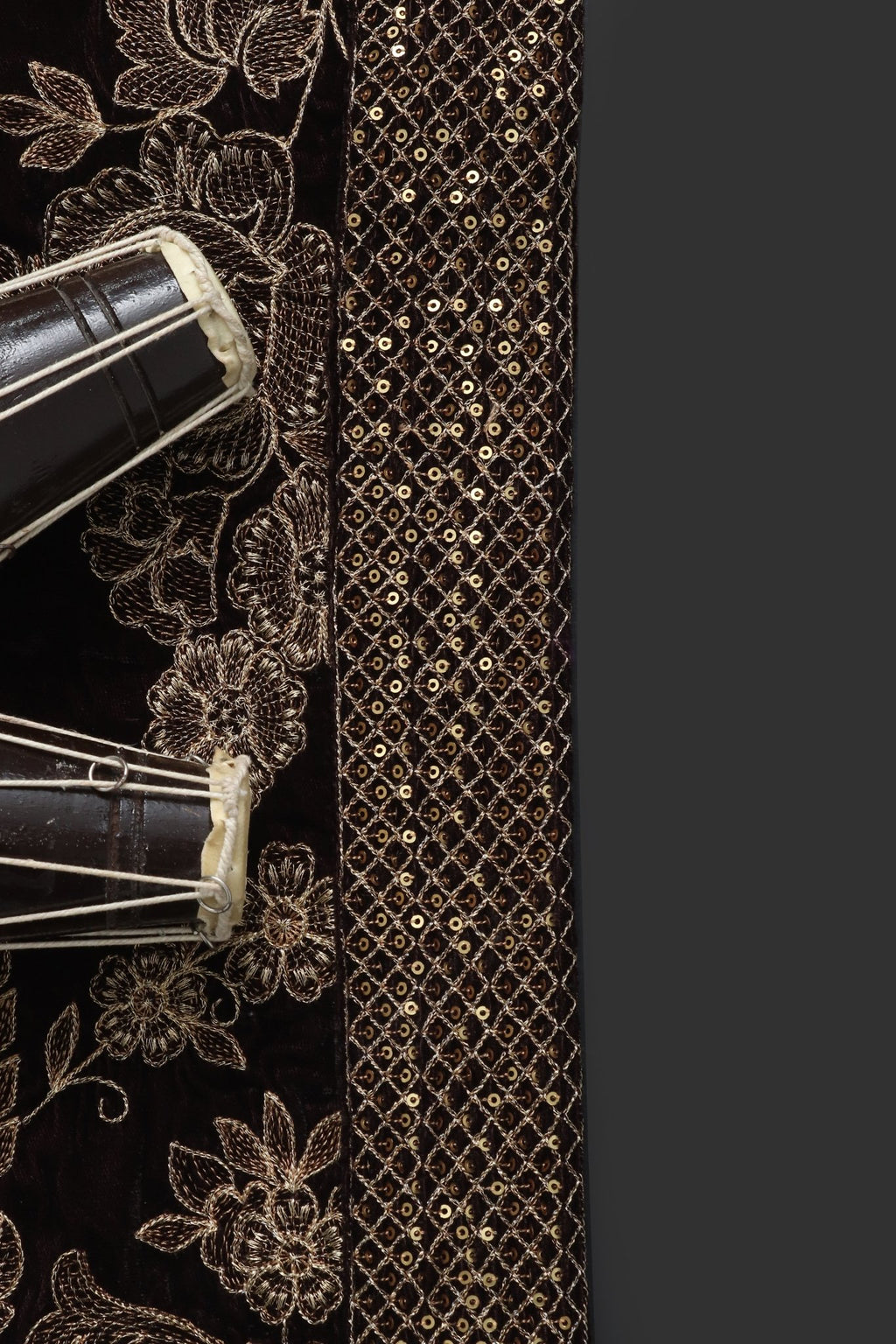 Velvet Embroidered Shawl - Portia Fabrics