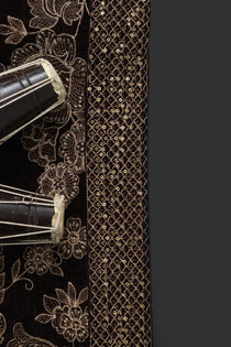 Velvet Embroidered Shawl - Portia Fabrics