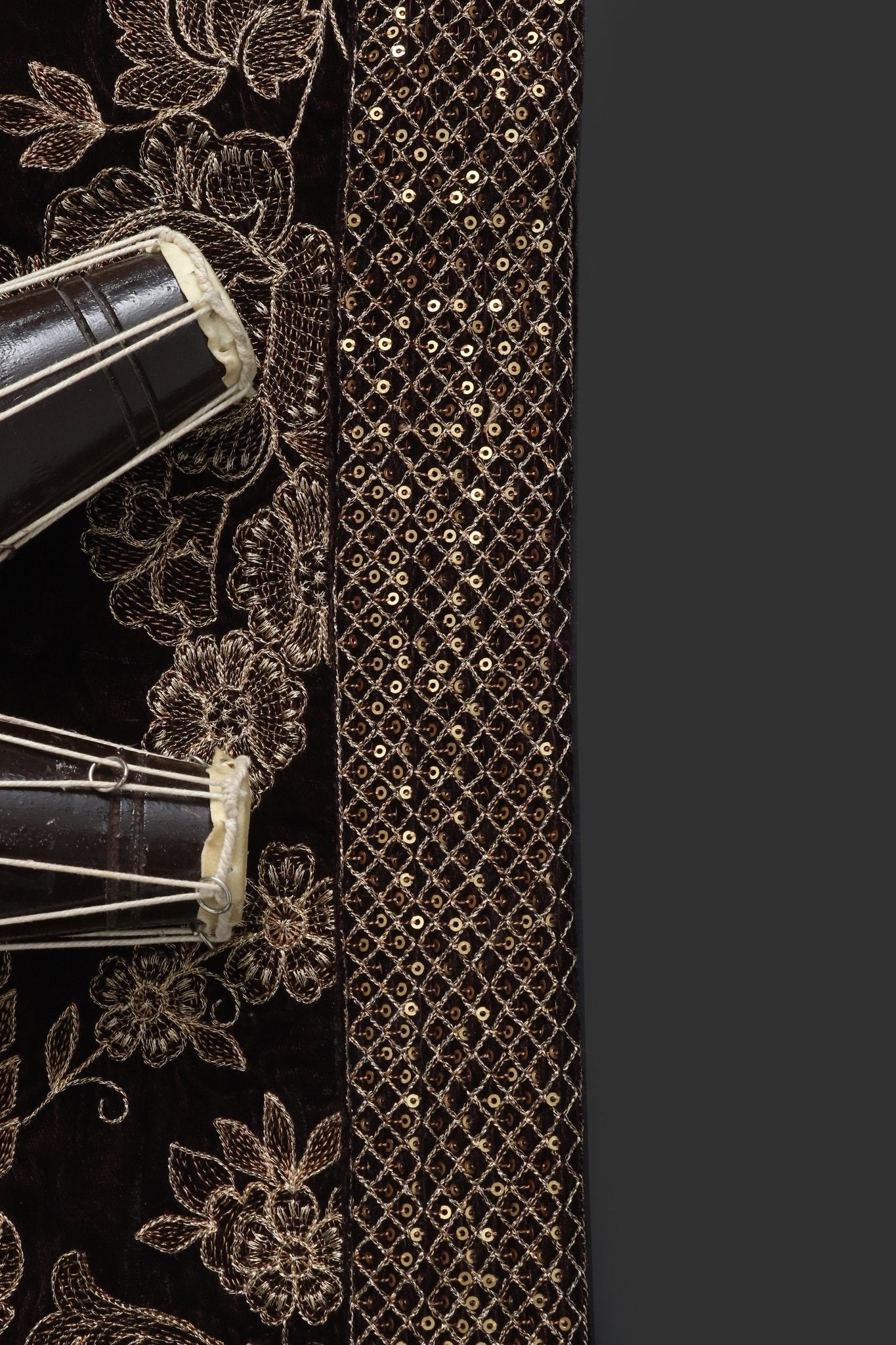 Velvet Embroidered Shawl - Portia Fabrics