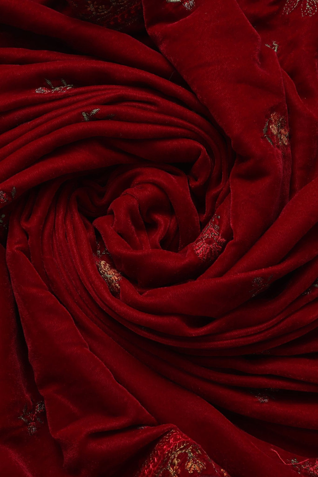 Velvet Embroidered Shawl - Portia Fabrics