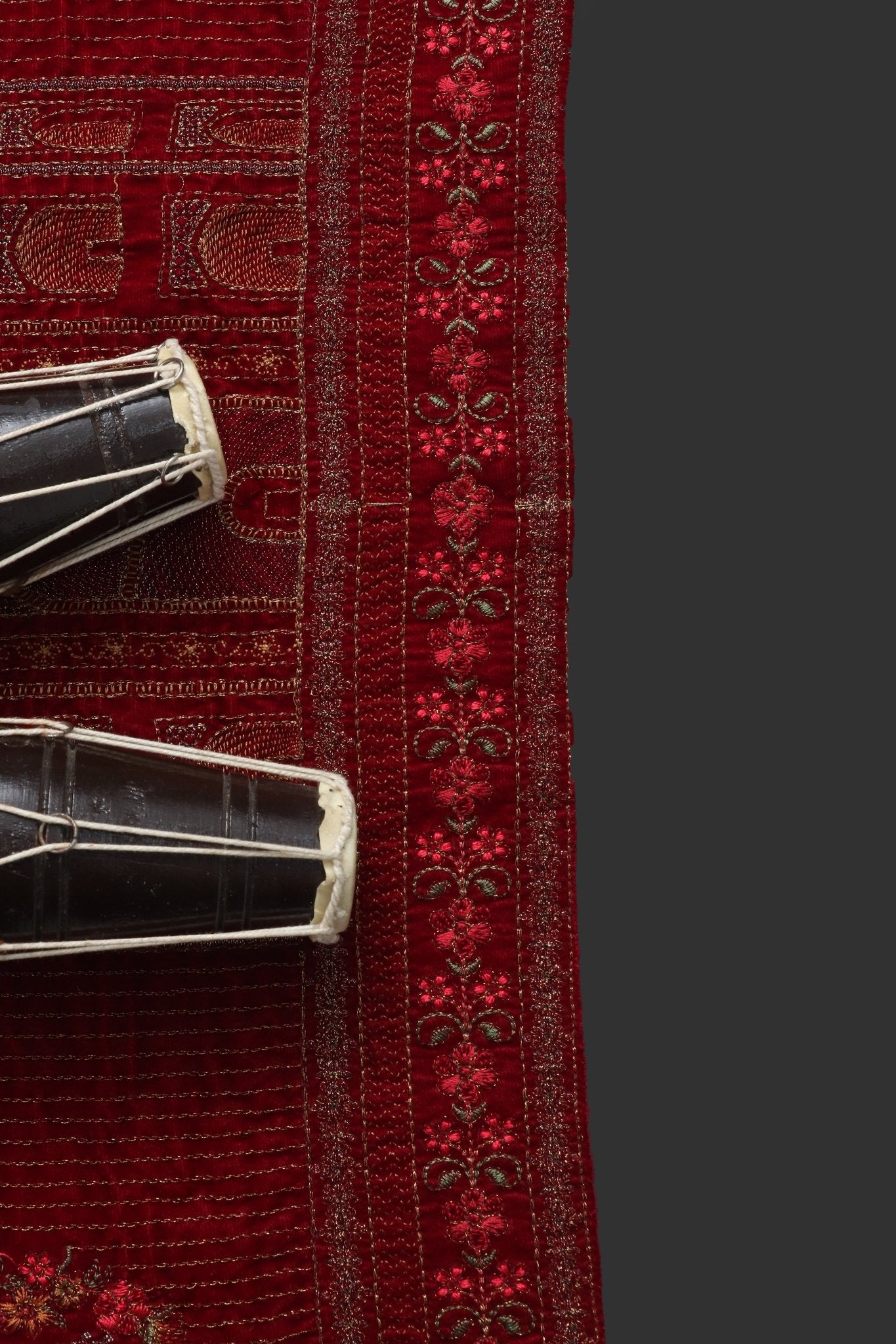 Velvet Embroidered Shawl Secondary image