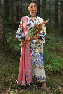 WHITE SOLANA (ZL25-03 B) I Lawn '25 I Zaha by Khadija Shah - Portia Fabrics