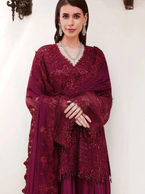 WIllOW-lU26-04 | Lumiere Chiffon 26 | Saira Rizwan - Portia Fabrics