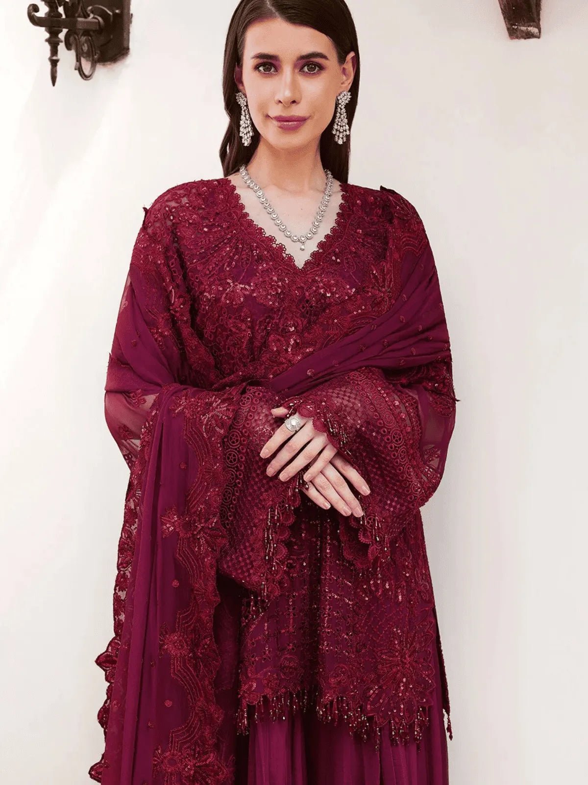 WIllOW-lU26-04 | Lumiere Chiffon 26 | Saira Rizwan - Portia Fabrics