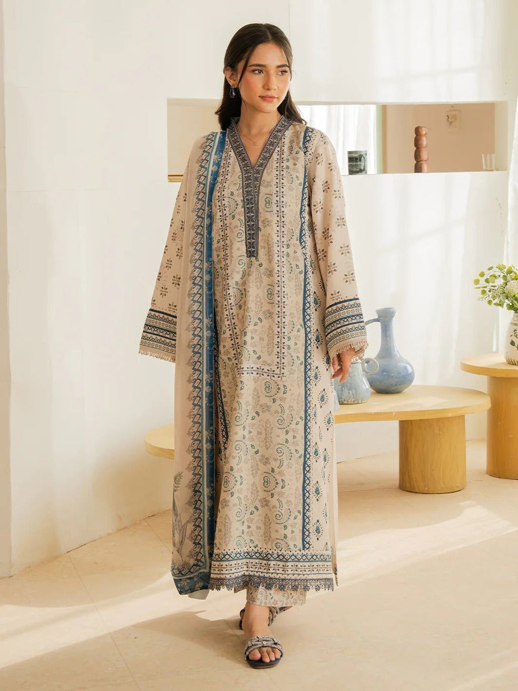 Zeya I Fall & Florals Karandi I Yards - Portia Fabrics