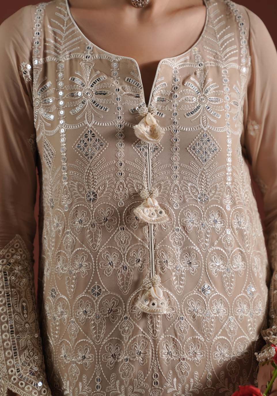 ZQ 005B LIBA | Lakhnawi Festive Chiffon Collection '24 | Zarqash - Portia Fabrics