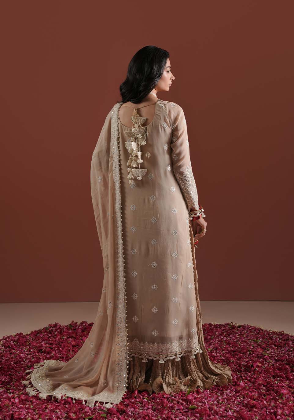ZQ 005B LIBA | Lakhnawi Festive Chiffon Collection '24 | Zarqash - Portia Fabrics