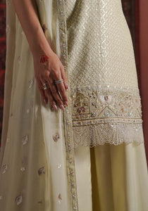 ZQL 004B HENA | Lakhnawi Festive Chiffon Collection '24 | Zarqash - Portia Fabrics