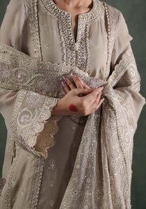 ZQL 007A HAZEL | Lakhnawi Festive Chiffon Collection '24 | Zarqash - Portia Fabrics