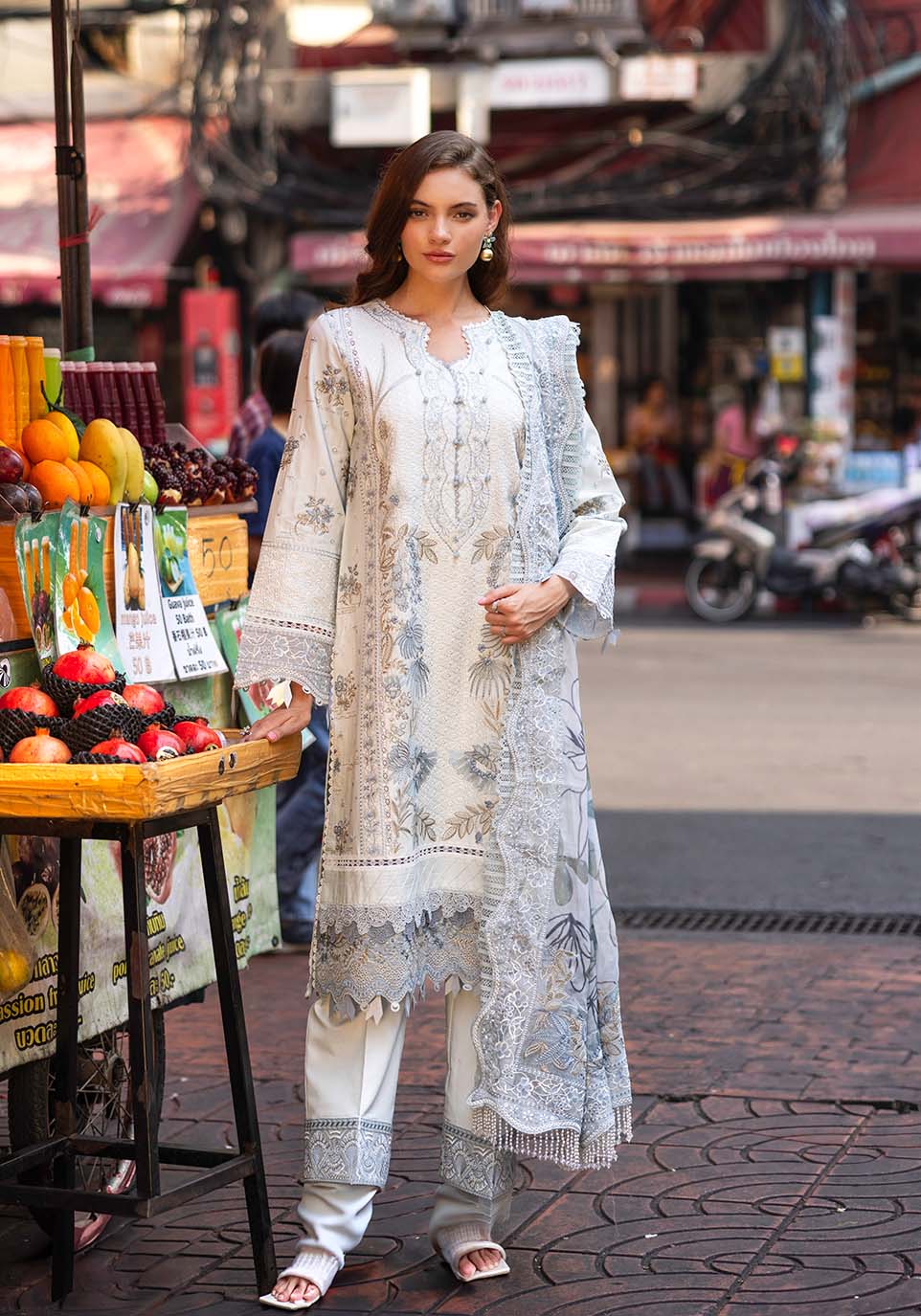 ZQLU 003 ANNE I Luxury Lawn 2025 I Zarqash - Portia Fabrics