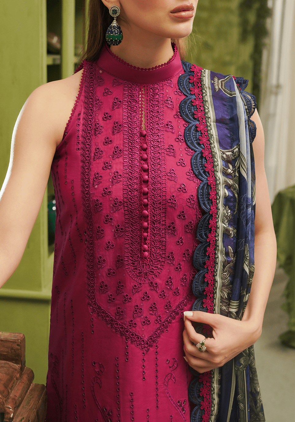 ZQT 0012 ROSA | Tresor Luxury Lawn'24 | Zarqash - Portia Fabrics