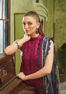 ZQT 0012 ROSA | Tresor Luxury Lawn'24 | Zarqash - Portia Fabrics