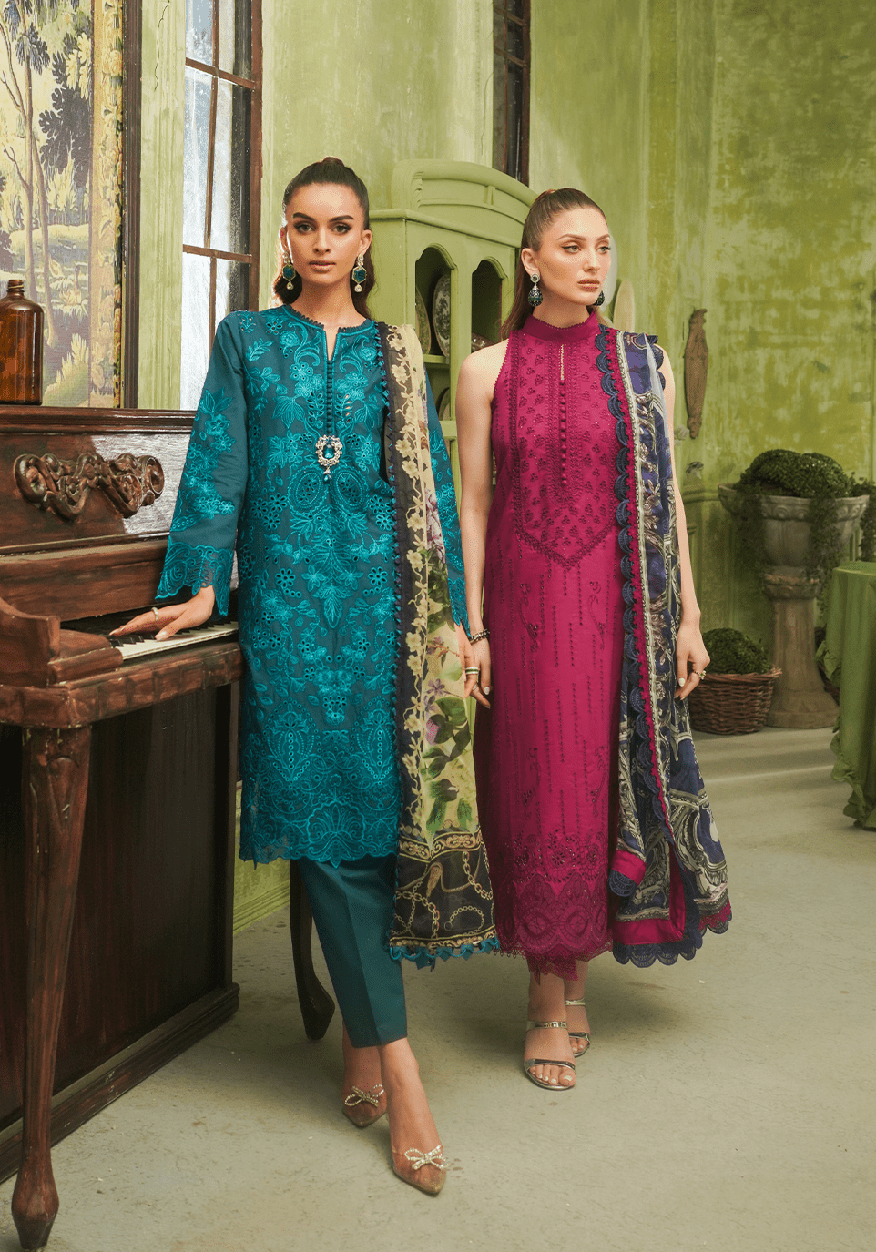 ZQT 0012 ROSA | Tresor Luxury Lawn'24 | Zarqash - Portia Fabrics