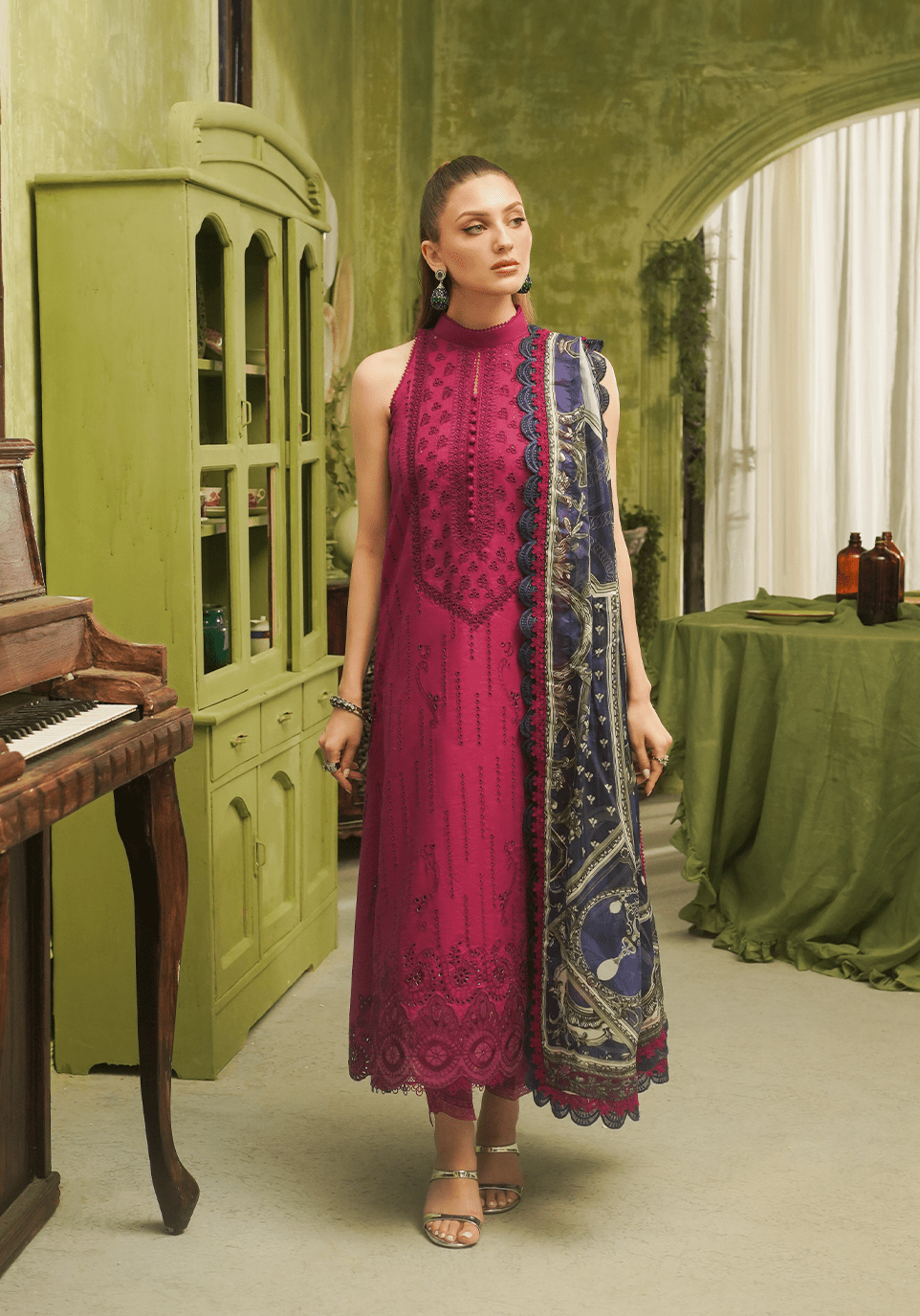 ZQT 0012 ROSA | Tresor Luxury Lawn'24 | Zarqash - Portia Fabrics