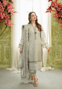 ZQT 002 ROSEMARY | Tresor Luxury Lawn'24 | Zarqash - Portia Fabrics