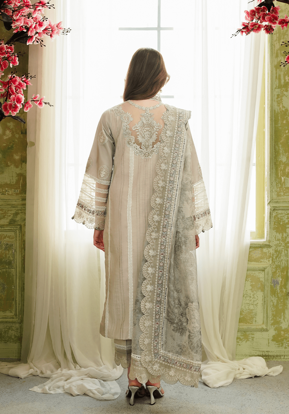 ZQT 002 ROSEMARY | Tresor Luxury Lawn'24 | Zarqash - Portia Fabrics