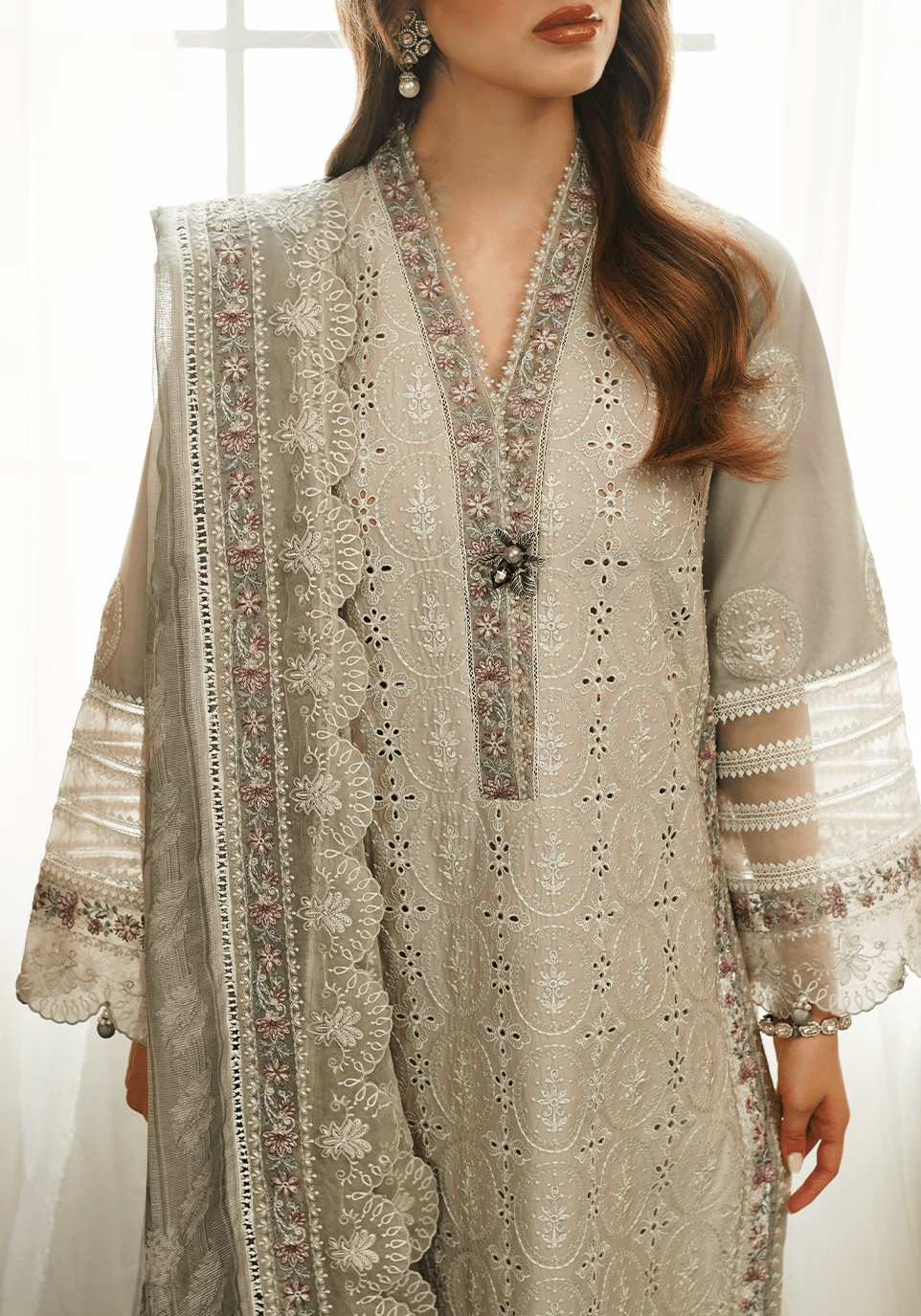 ZQT 002 ROSEMARY | Tresor Luxury Lawn'24 | Zarqash - Portia Fabrics