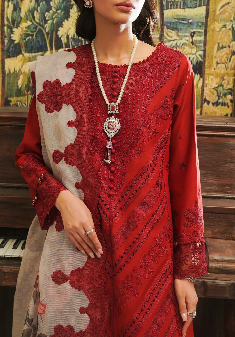 ZQT 007 ROSALINE | Tresor Luxury Lawn'24 | Zarqash - Portia Fabrics