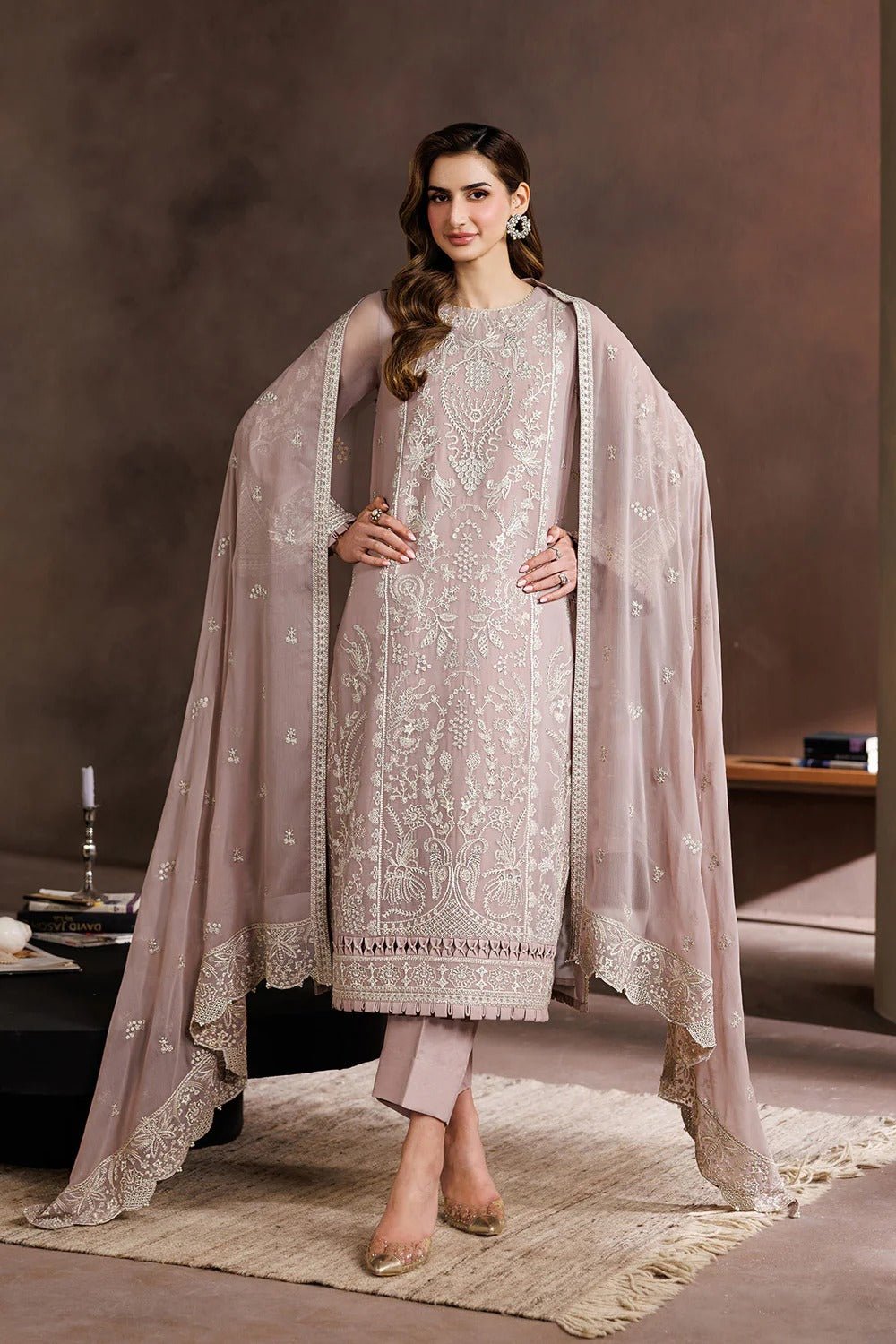 ZYR-SUNEHRI-08 | Zayrah | Zarif - Portia Fabrics