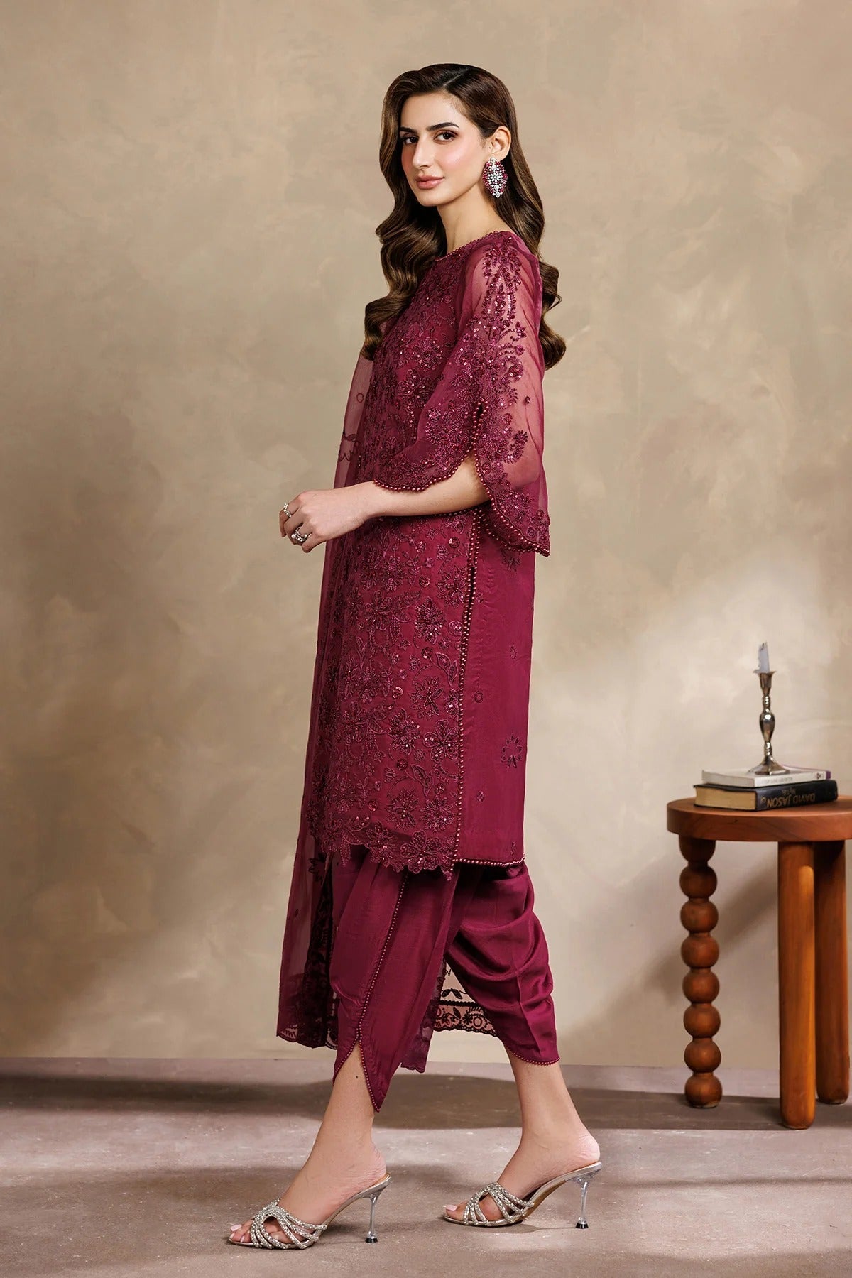 ZYR-SURKH-01 | Zayrah | Zarif - Portia Fabrics Main image