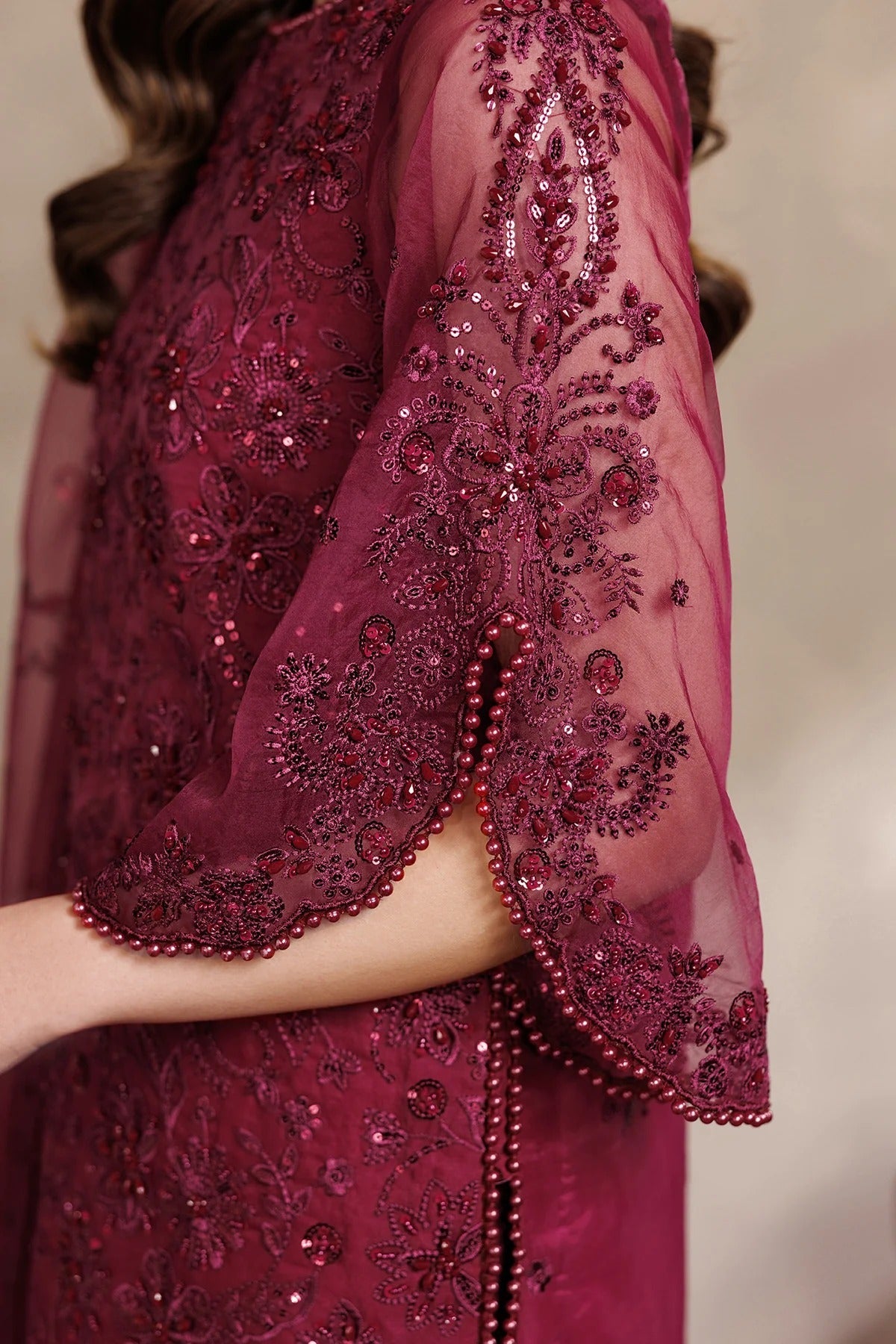 ZYR-SURKH-01 | Zayrah | Zarif - Portia Fabrics