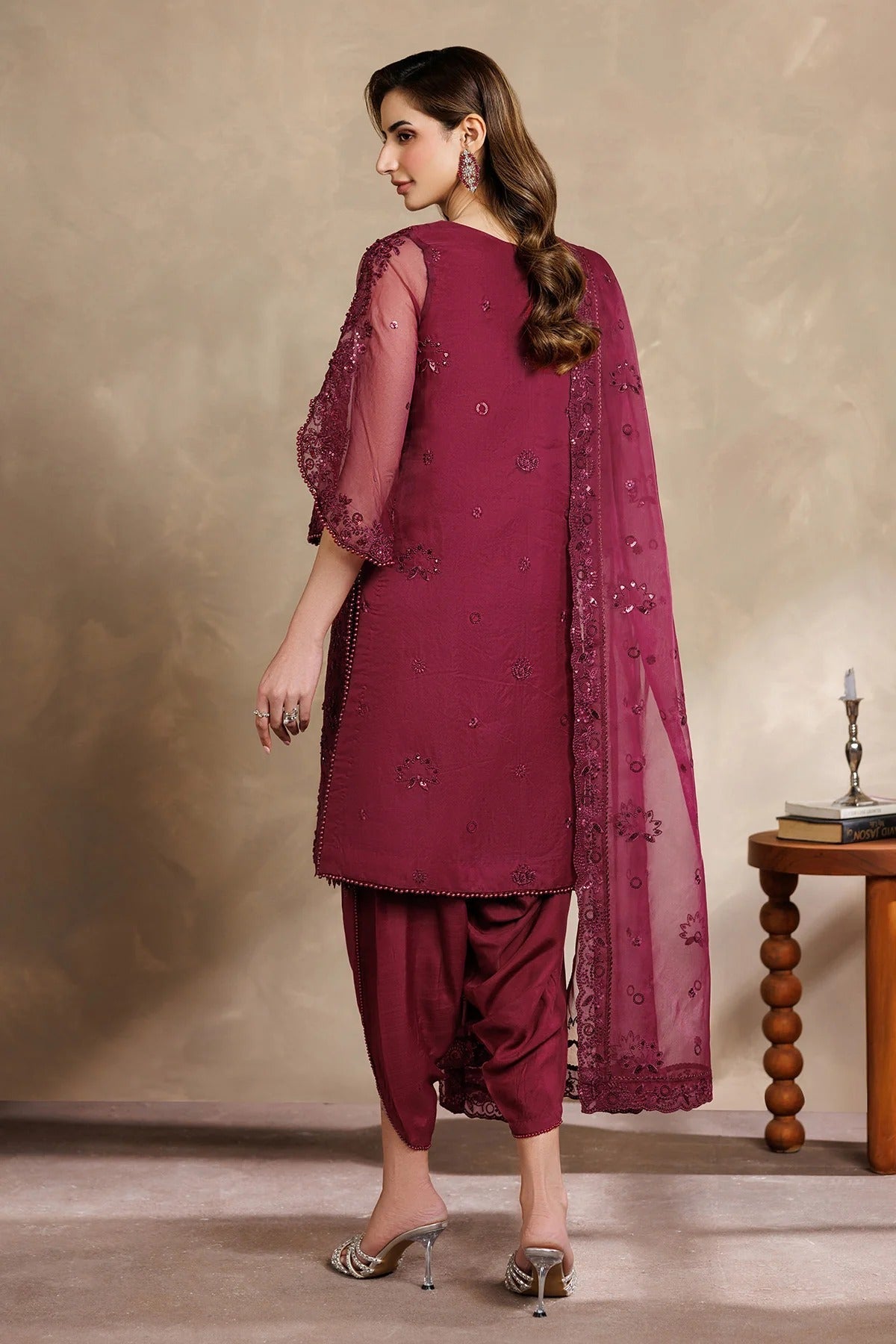 ZYR-SURKH-01 | Zayrah | Zarif - Portia Fabrics